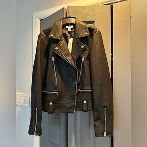 Nordstroms Top Shop faux leather jacket
